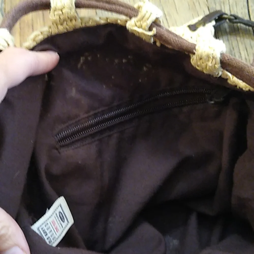 Old Navy Hemp Weave Backpack Tote
